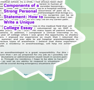College essay personal statement