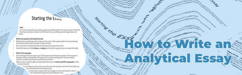 How to start off an analysis essay
