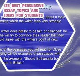 List of persuasive essay topics